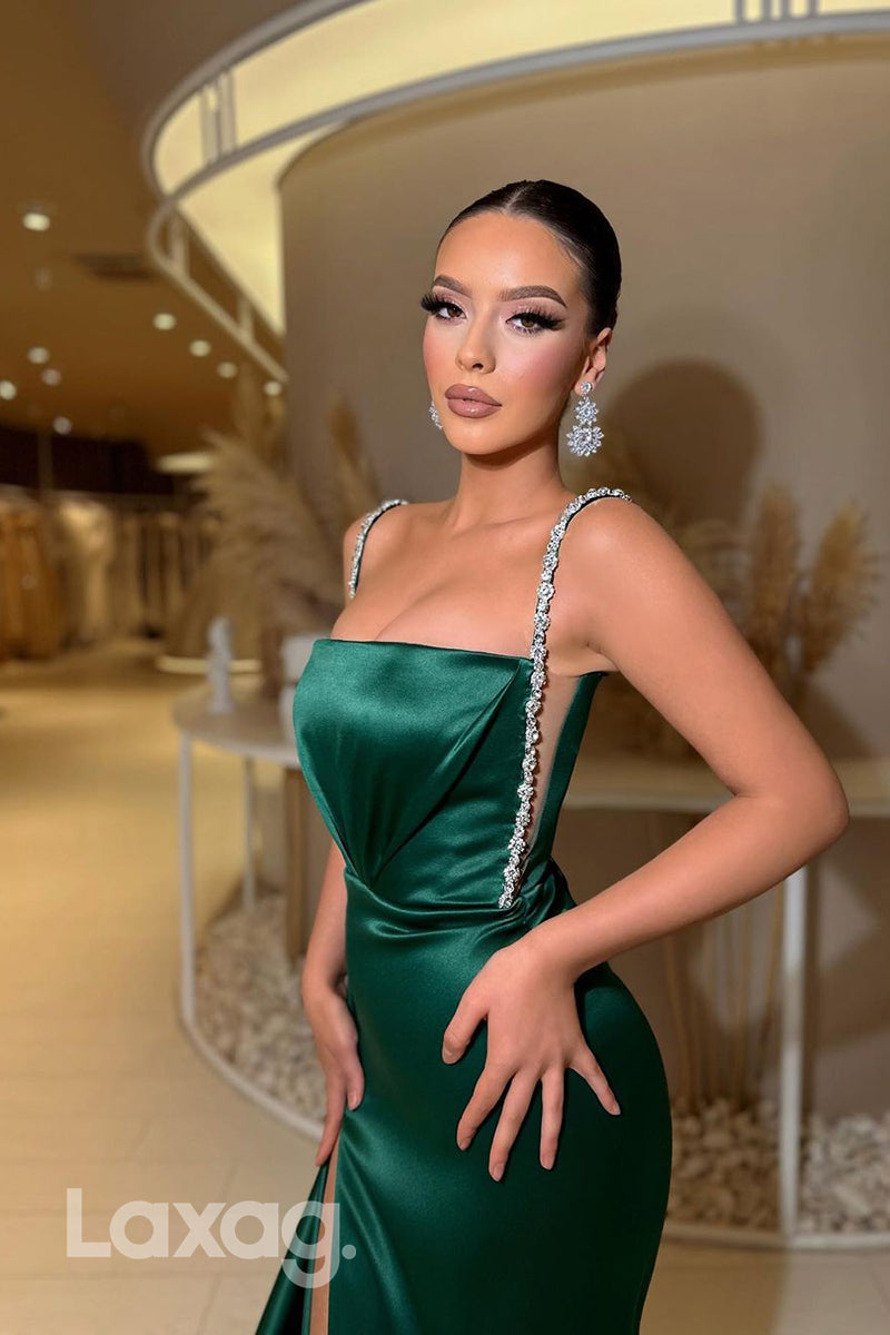 Green clearance rhinestone dress