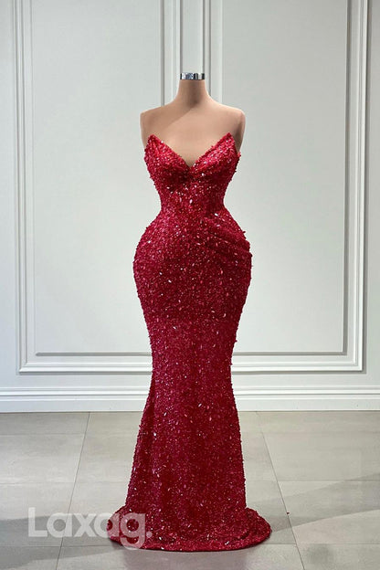 21988 - Sexy V neck Ruched Mermaid Long Formal Prom Dress