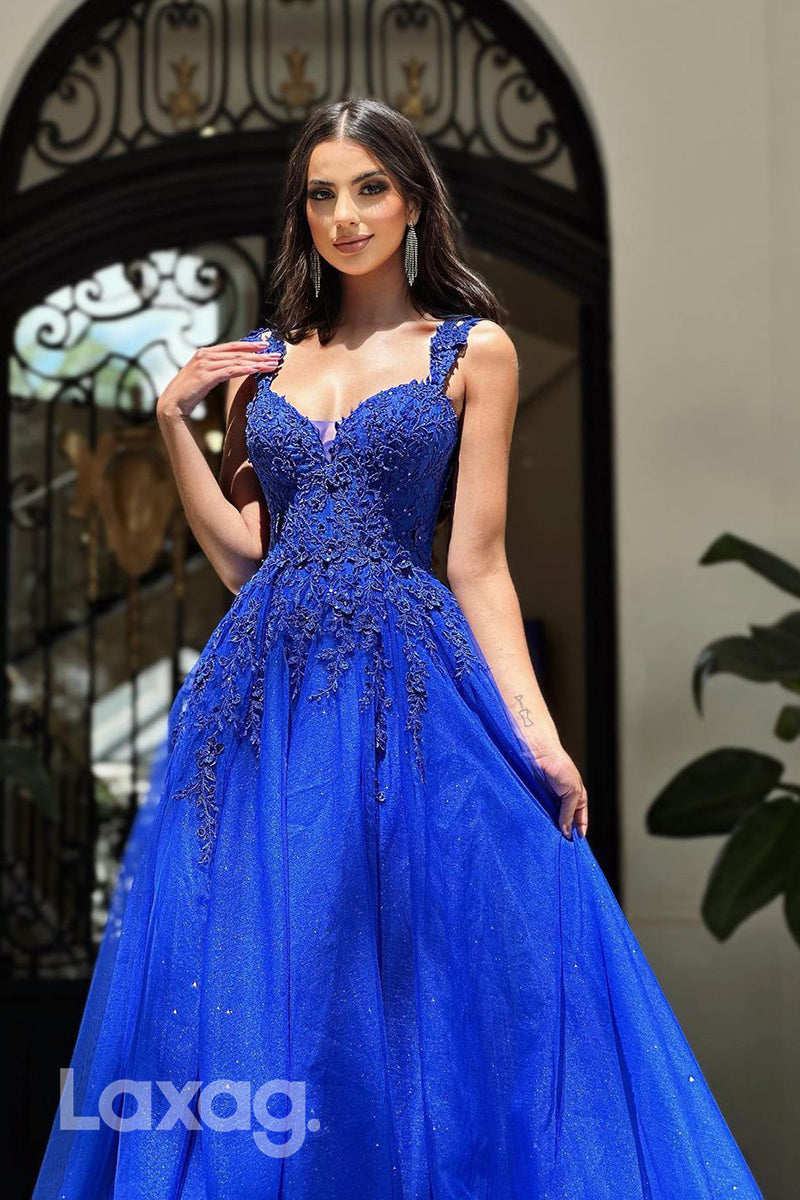 21901 - A line Sweetheart Appliques Long Formal Prom Dress