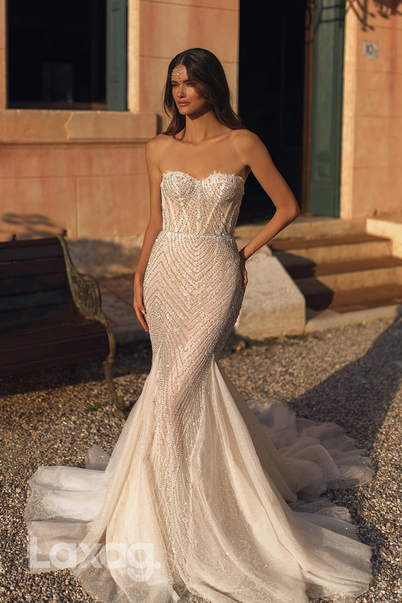 15715 - Sweetheart Luxury Beads Mermaid Wedding Dress