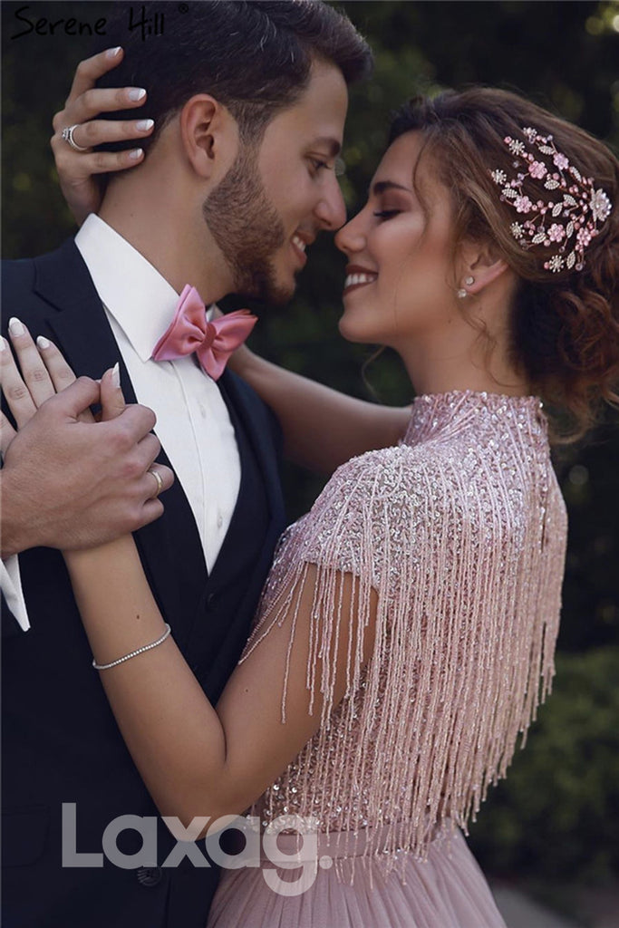 16703 - Unique High Neck Sequins Formal Evening Dress|LAXAG