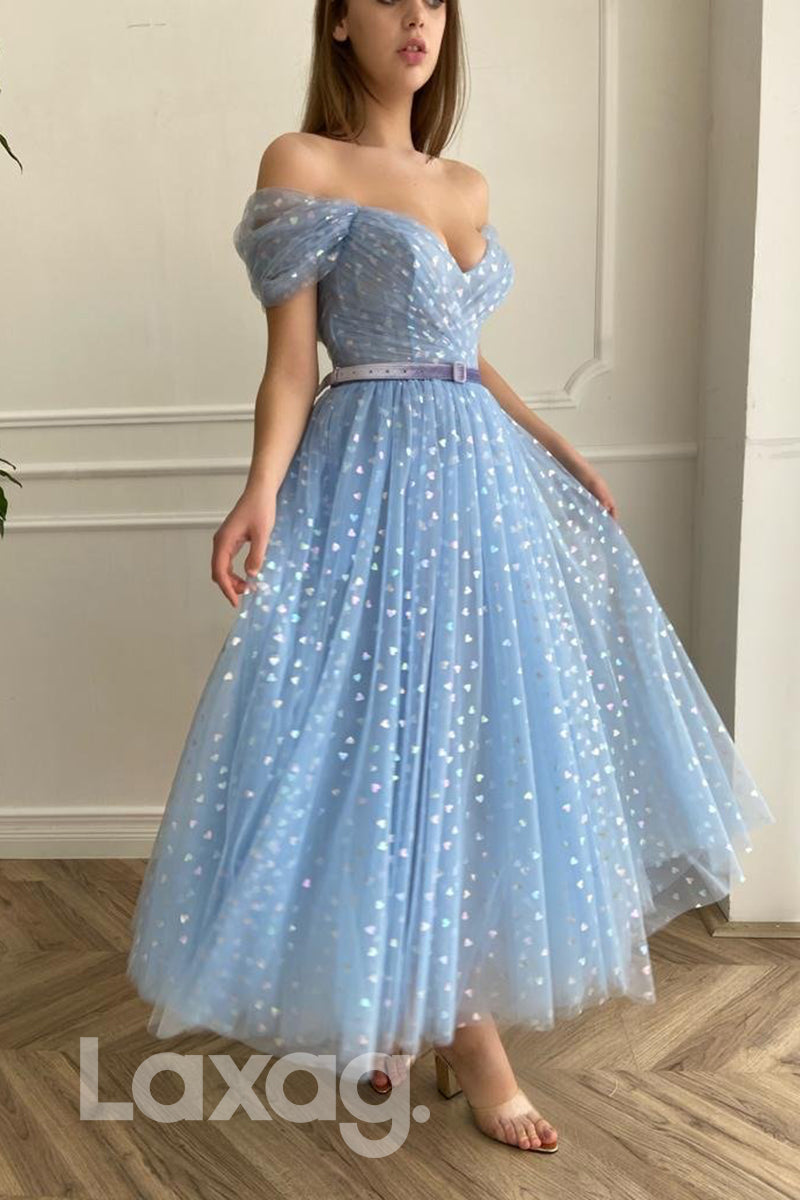 16792 - Unique Off-the-Shoulder Tulle Long Prom Dress|LAXAG
