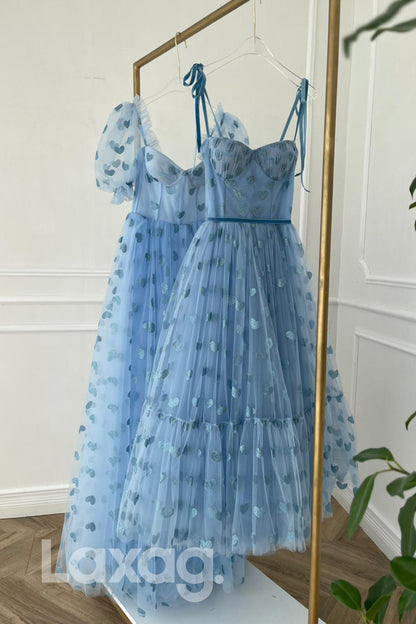 17734 - Spaghetti Straps Sweetheart Tulle Prom Dress|LAXAG
