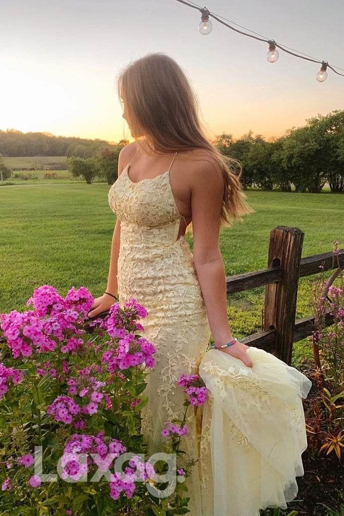 16732 - Scoop Appliques Sheath/Column Senior Prom Dress|LAXAG