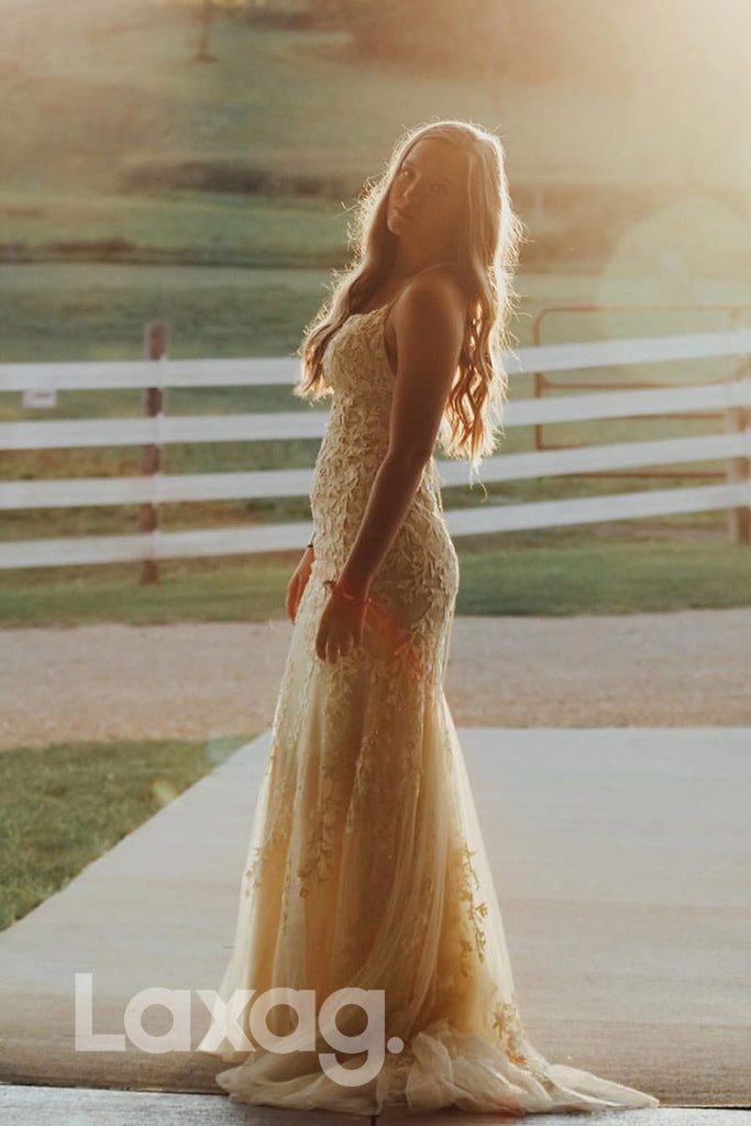 16732 - Scoop Appliques Sheath/Column Senior Prom Dress|LAXAG